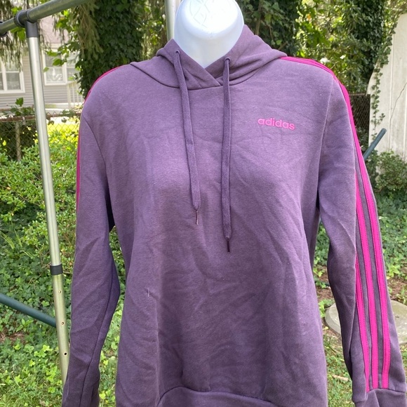 Adidas Women's Purple Hoodie - Picture 2 of 6